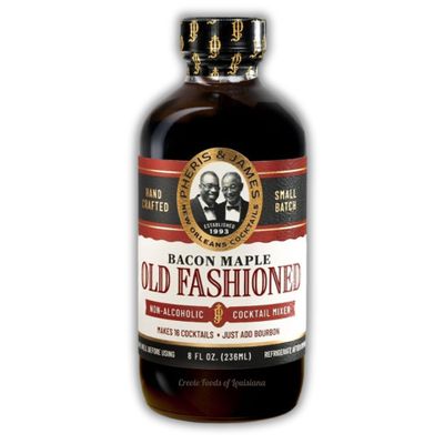 Pheris & James Handcrafted New Orleans Cocktail Mixers - 8 fl oz Bottles, Small Batch Louisiana Bartender Recipes, Makes 16 Drinks Per Bottle, Authentic Mixology Essentials for Home and Special Event Parties (Bacon Maple Old Fashioned)