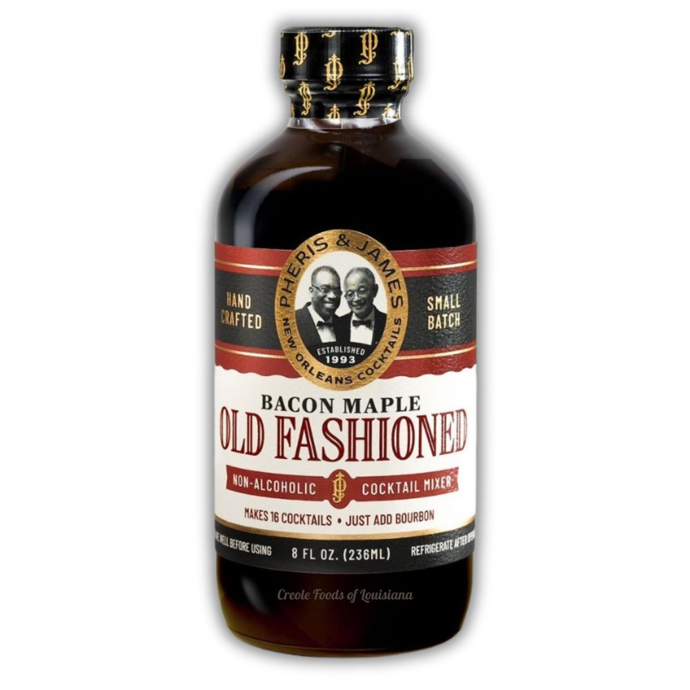 Pheris & James Handcrafted New Orleans Cocktail Mixers - 8 fl oz Bottles, Small Batch Louisiana Bartender Recipes, Makes 16 Drinks Per Bottle, Authentic Mixology Essentials for Home and Special Event Parties (Bacon Maple Old Fashioned)