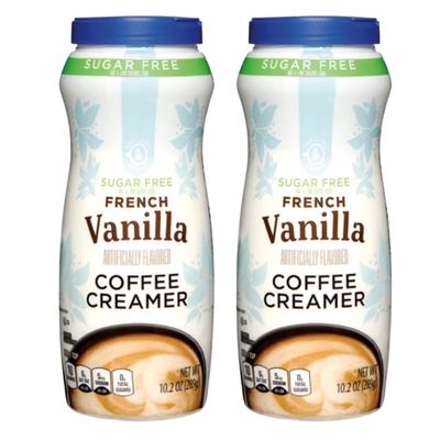 2-Pack French Vanilla Sugar Free Dry Coffee Creamer, 10.2 oz Each Zero Trans Fat Rich, Smooth Vanilla Flavor Non-Dairy, Shelf-Stable Powder Creamer