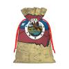 Tnnutp Abstract Montana Flag Map04 Christmas Drawstring Gift Bags- Two Sizes From Small To Jumbo, Xmas Party Supplies view 2