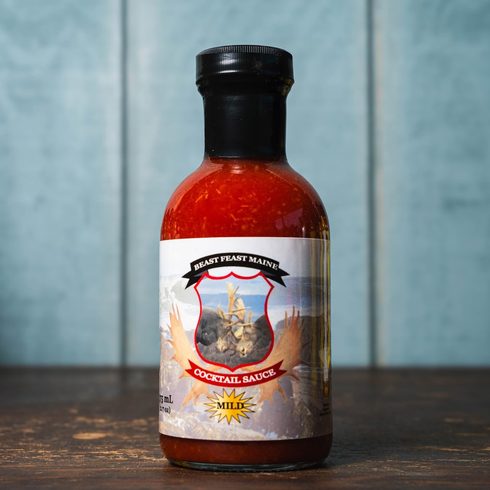 Beast Feast Maine Mild Cocktail Sauce, 14 oz, All Natural, No Corn Syrup, Non-GMO