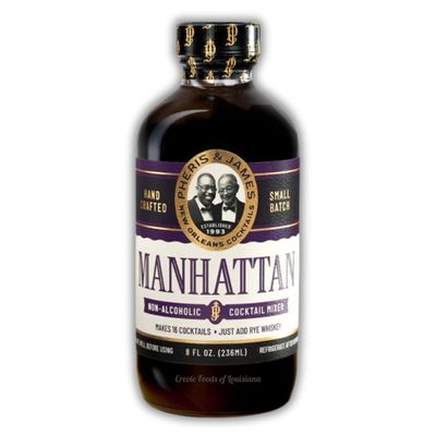 Pheris & James Handcrafted New Orleans Cocktail Mixers - 8 fl oz Bottles, Small Batch Louisiana Bartender Recipes, Makes 16 Drinks Per Bottle, Authentic Mixology Essentials for Home and Special Event Parties (Manhattan)
