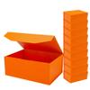 10 Pack 9.4X6.9X4 Inch Gift Boxes with Magnetic Closure Lids, Rectangle Orange Magnetic Box Collapsible Decorative Boxes for Wedding, Christmas, Birthdays, Mother's Day view 1