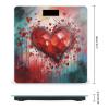 Abstract Heart Scale for Body Weight Bathroom Weighing Scale with Large LCD Backlight Display Weight with High Precision Measures Weight Up to 180kg view 2