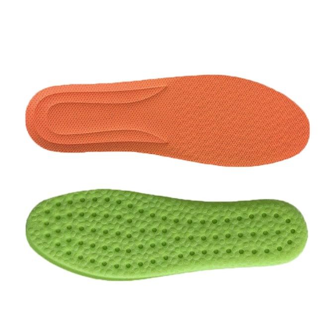1 Pair Thin Breathable Insoles Lightweight Replacement Cushion Shoe Inserts for Sneakers Work Shoes, Soft Sweat Absorbing Innersole Shoe Pads (Orange 39-40)