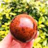 DWBPGVUN red Obsidian Ball Room Decoration Home Fish Tank decoration1pc Ornaments (Size : 4cm) view 1