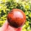 DWBPGVUN red Obsidian Ball Room Decoration Home Fish Tank decoration1pc Ornaments (Size : 4cm) view 2