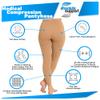 ABSOLUTE SUPPORT Womens Plus Size 2030 mmHg Footless Compression Leggings, 3-Pack Circulation Support for Swelling, Varicose Veins, Travel & Pregnancy, Beige, Small view 3
