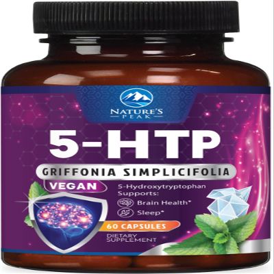 5-HTP Supplement - Extra Strength 5HTP (5-Hydroxytryptophan) Griffonia Simplicifolia 200mg Per Serving - 5HTP Supports Restful Sleep, Natural Calm, & Brain Health - Bottled in the USA - 60 Capsules