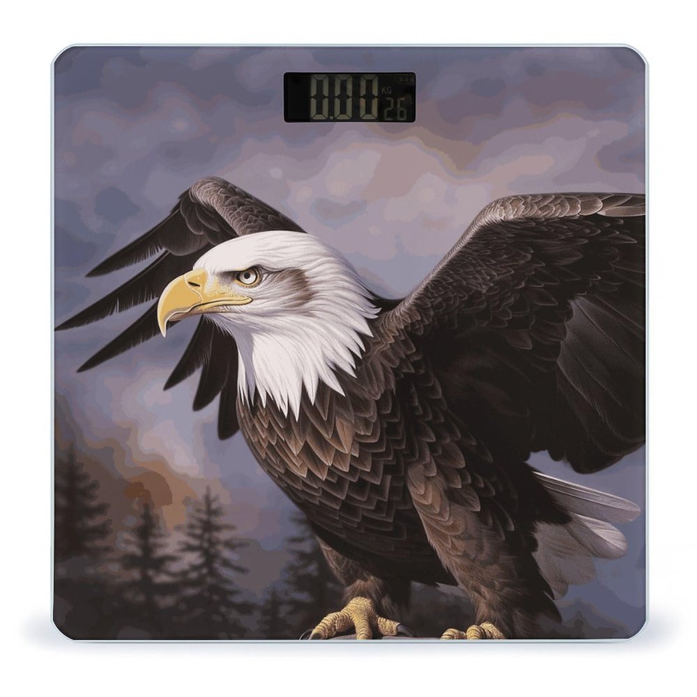 Bald Eagle Digital Bathroom Scale for Body Weight with High Precision Digital Weighing Scale with BMI Clear LCD Display and Step-On Measures Weight Up to 180kg
