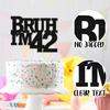 Bruh I'm 42Cake Topper Men's 42nd Birthday Happy Decoration, Cheers Brother 42 Birthday Party Decoration Number Flag Supplies (42nd) view 3