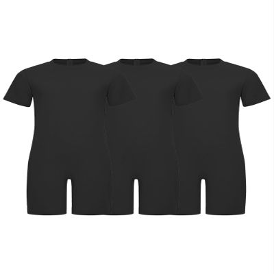 ACSUSS 3 Pack Special Needs Adaptive Clothing For Children Short Sleeve Autism Sensory Jumpsuit Anti-strip Romper Black 14