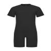 ACSUSS 3 Pack Special Needs Adaptive Clothing For Children Short Sleeve Autism Sensory Jumpsuit Anti-strip Romper Black 14 view 4