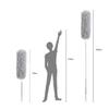 Bendable Head Gray Cleaning Duster - Long Handle with Extension Pole for Ceiling Fan, High Ceiling, Blinds, Furniture & Cars view 2