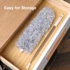 Bendable Head Gray Cleaning Duster - Long Handle with Extension Pole for Ceiling Fan, High Ceiling, Blinds, Furniture & Cars view 4