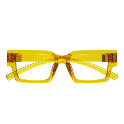 Eyekepper Blue Light Reading Glasses Men Women 2.75, Stylish Yellow Frame