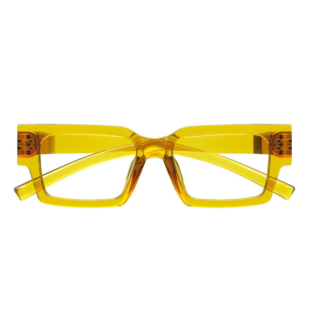 Eyekepper Blue Light Reading Glasses Men Women 2.75, Stylish Yellow Frame