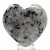 60mm 135g Rainbow Moonstone w/Smoky Quartz & Tourmaline Carved Heart Polished Natural Sparkling Feldspar Gemstone Crystal Mineral Dcor Specimen - India + Stand view 1