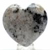60mm 135g Rainbow Moonstone w/Smoky Quartz & Tourmaline Carved Heart Polished Natural Sparkling Feldspar Gemstone Crystal Mineral Dcor Specimen - India + Stand view 3