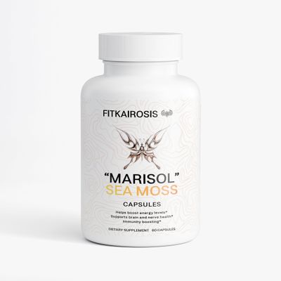 FitKairosis Marisol Sea Moss Capsules - Irish Moss, Bladderwrack & Burdock Root for Immune Support, Thyroid Health & Digestive Wellness - 60 Capsules, USA Made