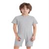 ACSUSS 3 Pack Special Needs Adaptive Clothing For Children Short Sleeve Autism Sensory Jumpsuit Anti-strip Romper Grey 4 view 2