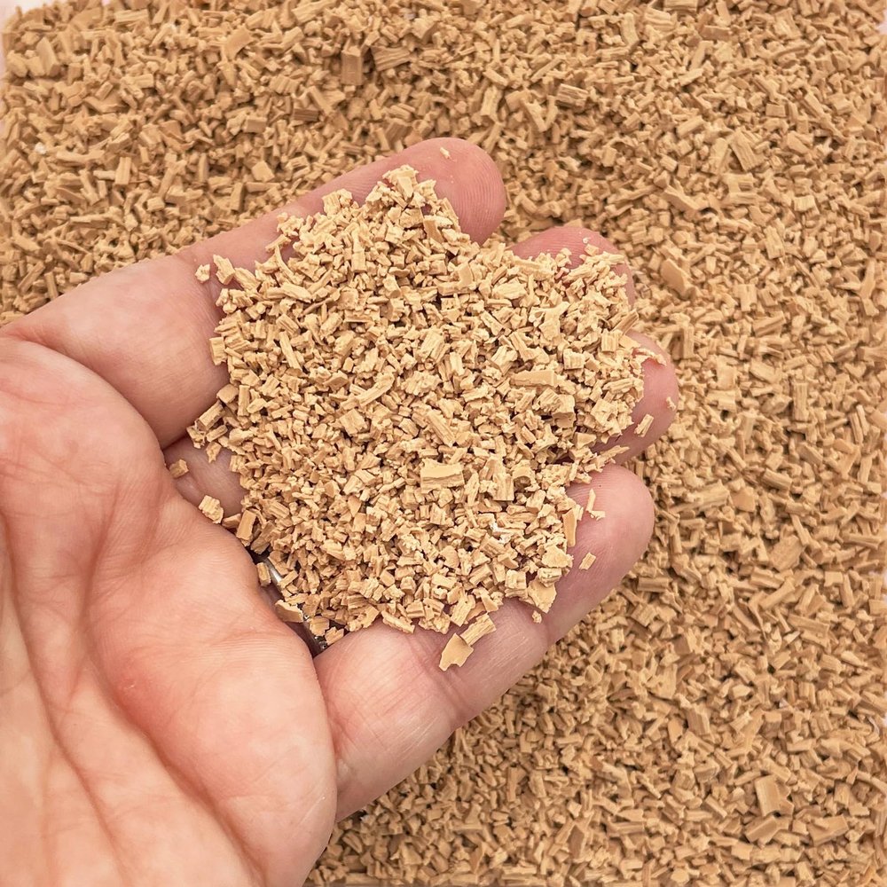 Fake Bake Crushed Graham Cracker Sprinkle Crumbs, Faux NON EDIBLE Flake Shavings for Decoden Cakes, Dessert Toppings, Craft Embellishments (Container)