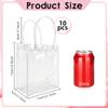10 PCS Clear Gift Bags with Handles(2.7x5.1x5.9 Inch) Reusable Transparent PVC Tote Goodie Bags Bulk Wedding Brthday Holiday Party Favors Supplies Wrap Basket Stuffers Goody Pouch Baggies for Presents view 2