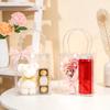 10 PCS Clear Gift Bags with Handles(2.7x5.1x5.9 Inch) Reusable Transparent PVC Tote Goodie Bags Bulk Wedding Brthday Holiday Party Favors Supplies Wrap Basket Stuffers Goody Pouch Baggies for Presents view 4