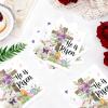 100Pcs Easter Paper Napkin 3-ply 6.5'' x 6.5" Disposable Sheep Cross Eggs Flower Dinner Size Napkins He Is Risen Lamb Square Beverage Napkin for Christian Jesus Easter Religious Party Kitchen Supplies view 2