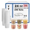 3H CORPORATION 24 oz Food Storage Containers with Lids (240 Set/480 Piece) Deli Soup Containers, Freezer Microwave Safe, BPA-Free Plastic, Stackable Snack Leakproof Leftover Organizers & To-Go view 1