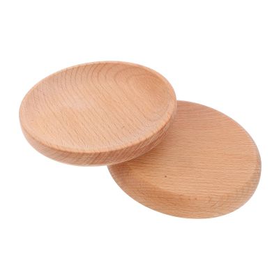 2Pcs Wooden Round Appetizer Plates Serving Platter Compatible for Party Snacks Candy Salad Cheese Presentation Plate