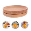 2Pcs Wooden Round Appetizer Plates Serving Platter Compatible for Party Snacks Candy Salad Cheese Presentation Plate view 2