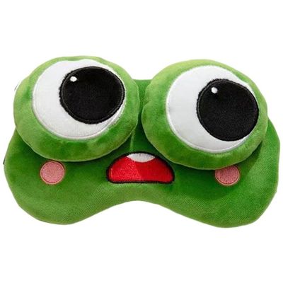 Ulxkmt Cartoon Frog Big Eye Mask Breathable Shading Sleep Mask 3D Breathable Lunch Break Eye Mask Cover for Men Women