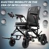 Foldable Electric Wheelchairs for Adults,Lightweight Power Motorized Foldable Wheelchairs,Long Travel Range,Electric Chair, Lightweight Foldables All Terrain,Support 220 LBS US view 2