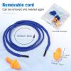 Tondiamo 210 Pairs Corded Ear Plugs Reusable Silicone Earplugs Individually Wrapped Hearing Protection Sleeping Noise Cancelling Earplugs for Work Construction Shooting Sports Noise Reduction view 3