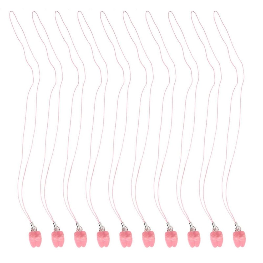 10Pcs Teeth Saver Necklace & Organizer - Milk Teeth Storage Box With Necklace Case(Pink)