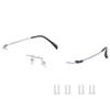 1 Pair Metal Frame Arms Pure Titanium Temple Rimless Glasses Legs and Stainless Steel Nose Bridge Glasses Replacement Temple Eyewear Frame Temple with Double Rubber Plug view 1