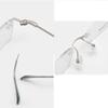 1 Pair Metal Frame Arms Pure Titanium Temple Rimless Glasses Legs and Stainless Steel Nose Bridge Glasses Replacement Temple Eyewear Frame Temple with Double Rubber Plug view 3