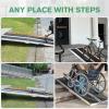 FASDRESS Portable Wheelchair Ramp Folding Aluminum Door Threshold Wheelchair Ramp Wheel Chair Ramp for Home Steps Stairs Entry Threshold Doorways (6ft) view 4