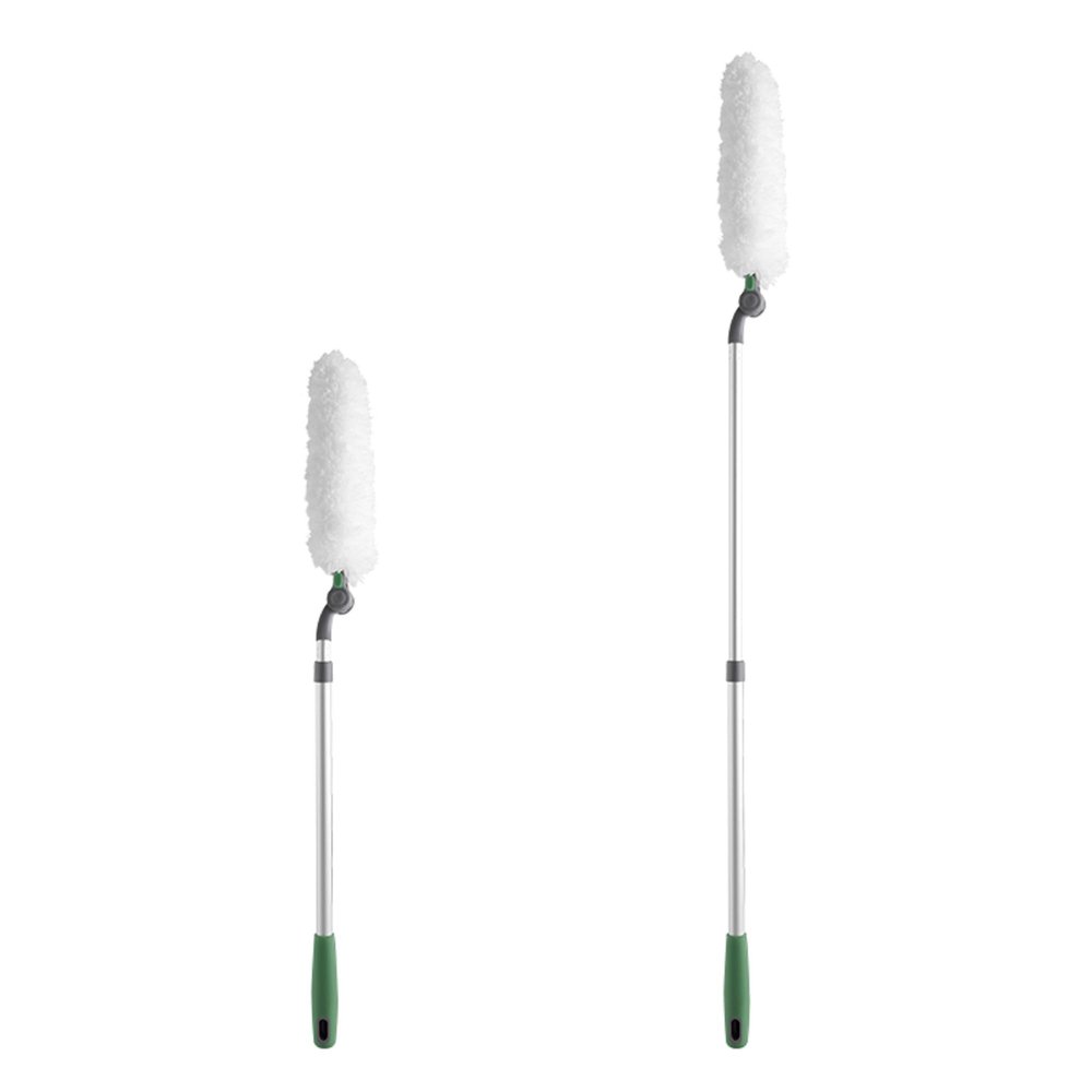 Home Long Handle Duster - White Dust Collector with Extension Bar, Easy to Use & Reusable Design