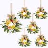 6 Pcs Spring Candle Rings Wreaths Spring Wreaths for Front Door 9'' Small Tulip Floral Candle Holder Rings for Window Front Door Flowers Wedding Anniversary Party Decoration view 1