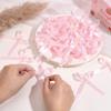PH PandaHall 50pcs Bows Ribbons for Party Favors, Pink Bows with Golden Crown Ribbon Bow Party Favors Ribbon Set for Wedding Baptism Birthday Party Favors Church Gift Wrapping Decorations view 3
