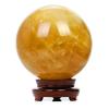Natural Citrine Calcite Quartz Crystal Ball, Crystal Ball with Stand Crystal Healing Ball Sphere Natural Quartz Amber Healing Gemstone,100mm=3.93in view 1