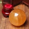 Natural Citrine Calcite Quartz Crystal Ball, Crystal Ball with Stand Crystal Healing Ball Sphere Natural Quartz Amber Healing Gemstone,100mm=3.93in view 3