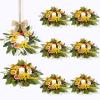 8 Pcs Spring Candle Rings Wreaths Spring Wreaths for Front Door 9'' Small Tulip Floral Candle Holder Rings for Window Front Door Flowers Wedding Anniversary Party Decoration view 1