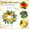 8 Pcs Spring Candle Rings Wreaths Spring Wreaths for Front Door 9'' Small Tulip Floral Candle Holder Rings for Window Front Door Flowers Wedding Anniversary Party Decoration view 3