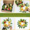 8 Pcs Spring Candle Rings Wreaths Spring Wreaths for Front Door 9'' Small Tulip Floral Candle Holder Rings for Window Front Door Flowers Wedding Anniversary Party Decoration view 4