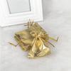 lasenersm 50 Pieces Mini Metallic Shiny Drawstring Gift Bags Party Favor Gift Bag Jewelry Bags Drawstring Pouches for Jewelry Candy Small Gifts Christmas Wedding Party Birthday, 2.76" x 3.54", Gold view 4