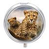 Cool Leopard Printed Pill Box-3 Compartment, Small Decorative Pill Boxes for Purse & Pocket view 1