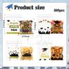 100 PCS Clear Cellophane Graduation Candy Goodie Goody Treat Cookie Small Gifts Bags Package Graduation Party Favors Supplies Wrap Congrats Grad Decorations Class of 2026 Ziplock Pouches Baggies view 2